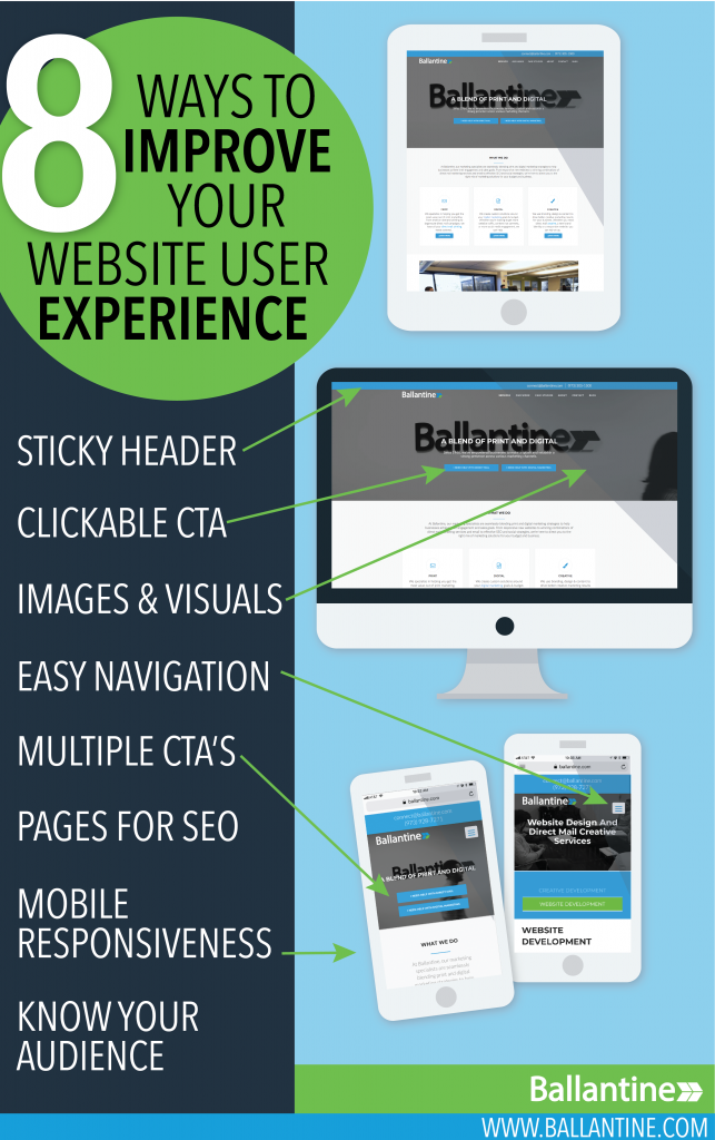 8 Ways To Improve Your Website User Experience [INFOGRAPHIC] - Ballantine